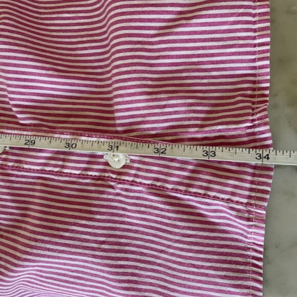 J. CREW Pink White Stripe Button Down Long Sleeve Shirt Mini Dress 8 - Picture 17 of 17